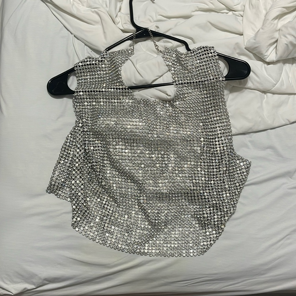 12th tribe she’s a gem rhinestone tank in Large
